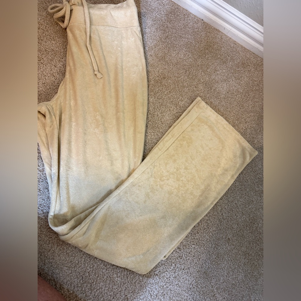 NWT Danielle Bernstein we wore what Tan Drawstring Lounge Pants size Large
